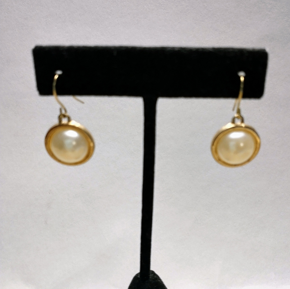 Fashion Faux Pearl Drop Earrings 1"